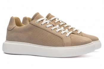 Beige genuine leather shoes
