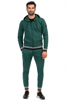 Slim verde uni pantaloni