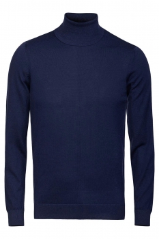 Slim body navy sweater