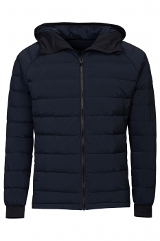 Jacheta slim bleumarin cu puf
