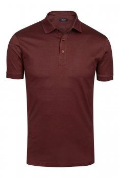 Tricou polo slim maro uni