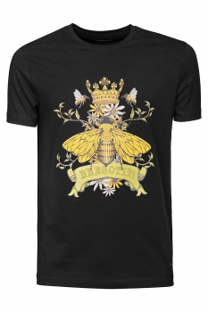 Tricou slim negru print
