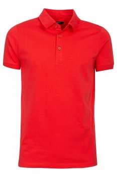 Tricou polo slim rosu uni