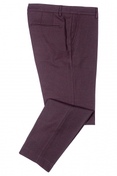 Slim body burgundy plain trouser
