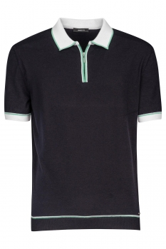 Tricou polo slim bleumarin uni