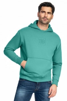 Hanorac slim verde cu gluga - limited collection