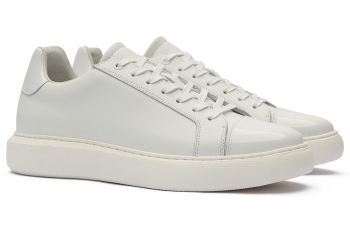 White genuine leather shoes