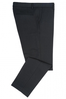 Slim body navy plain trousers