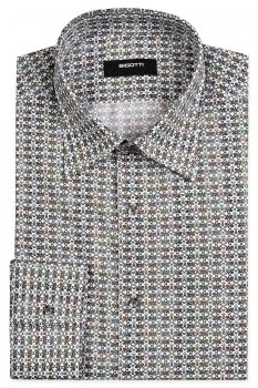 Camasa superslim alba print floral