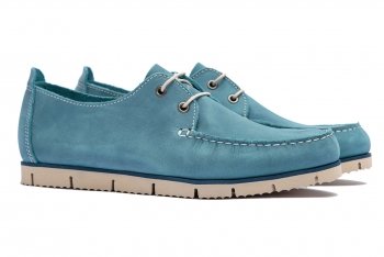 Boat shoes albastri piele nabuc