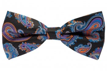 Papion negru print geometric