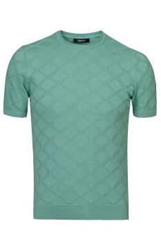 Tricou slim verde uni