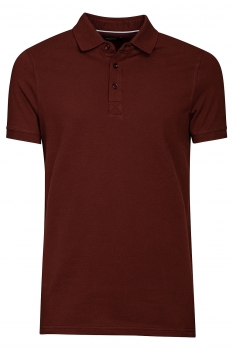 Tricou polo slim maro uni