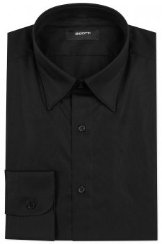 Shaped black plain shirt