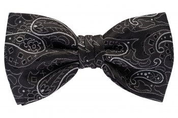 Papion negru print geometric