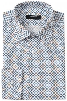 Camasa slim alba print geometric