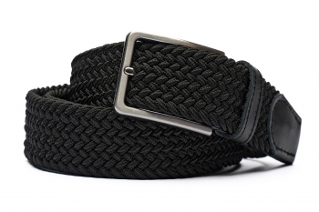Curele negru textil elastic,piele