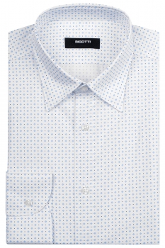 Shaped white geometric shirt