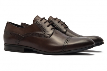 Brown genuine leather shoes