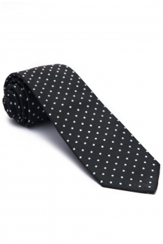 Cravata neagra print geometric