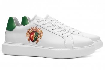 Sneakers albi piele naturala