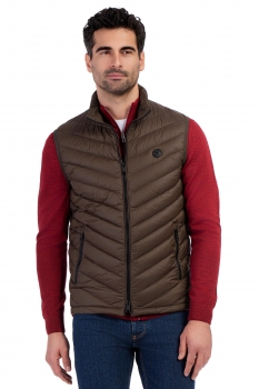 Slim body brown plain waistcoat
