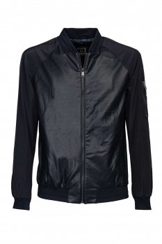 Geaca slim bleumarin uni