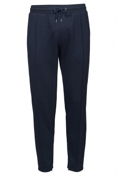 Slim body navy plain trousers