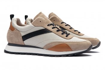 Sneakers bej piele naturala