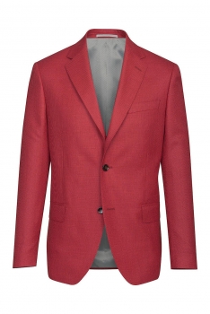 Slim body red plain blazer