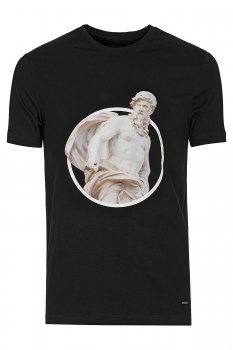 Tricou slim negru print