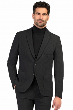 Slim body black plain blazer