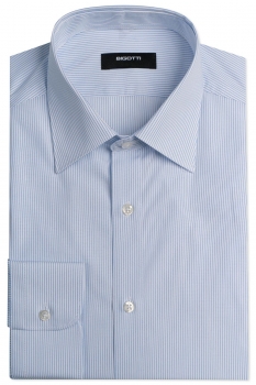 Slim body white stripe shirt