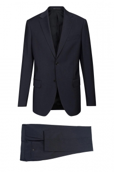 Slim body blue plain suit