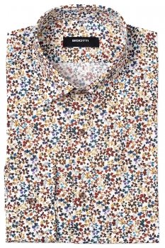 Camasa slim multicolora print floral