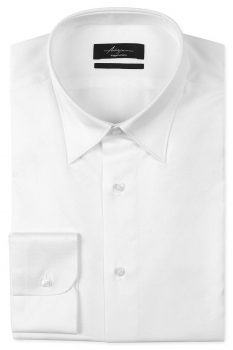 Slim body white plain shirt