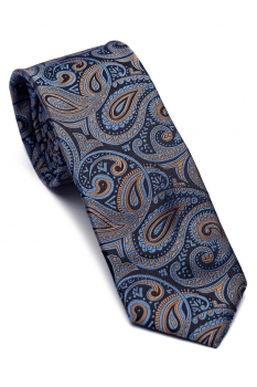 Matase tesuta bleumarin floral