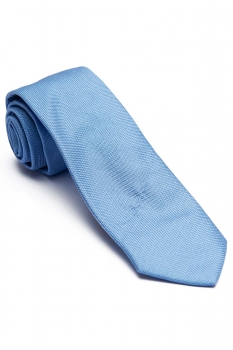 Cravata Matase tesuta Bleu Uni